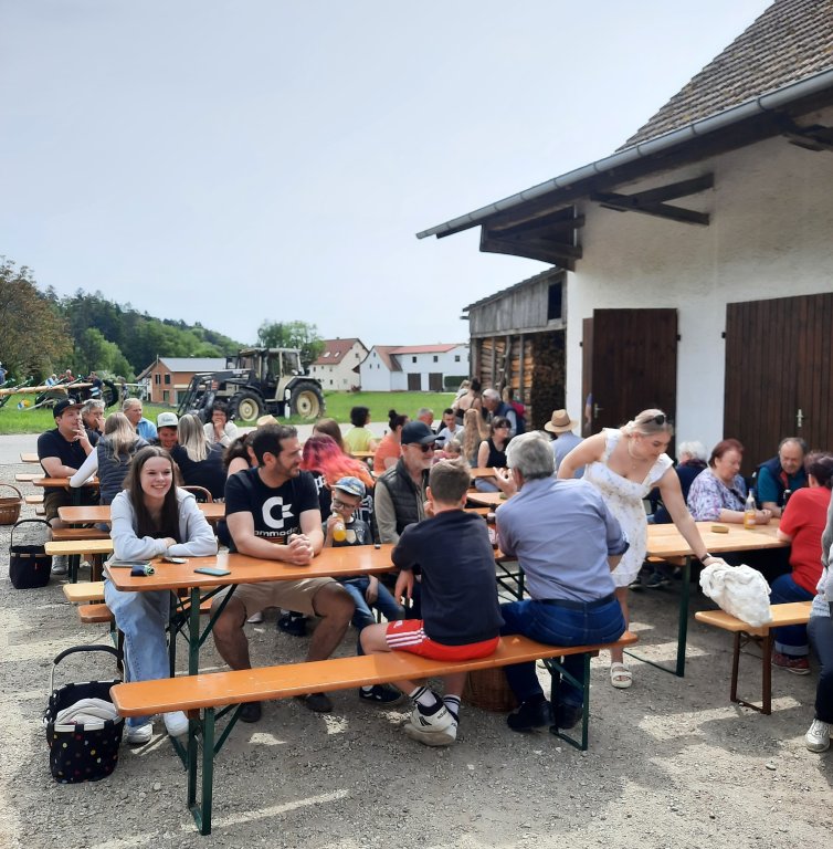 Maibaum Kreutenbach 2024 - gut besucht Maibaum Kreutenbach 2024 - gut besucht