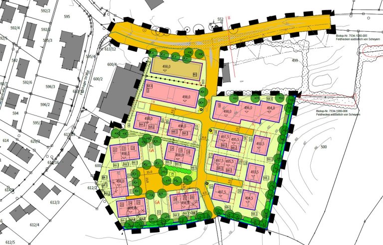 Planzeichnung - Am Südhang Planzeichnung - Am Südhang